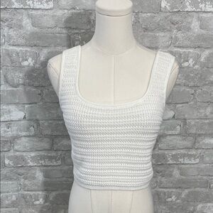 H&M White Knit Crop Top